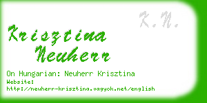 krisztina neuherr business card